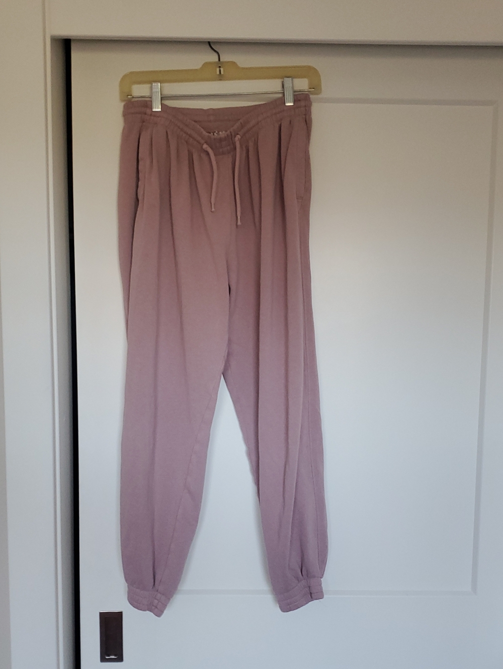 H&M Dusty Mauve Ribbed Jogger Pants